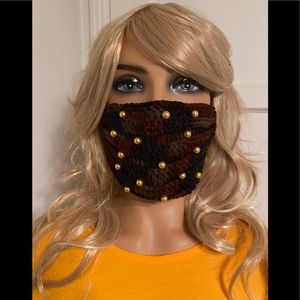 Decorative Hand-Knitted Mask